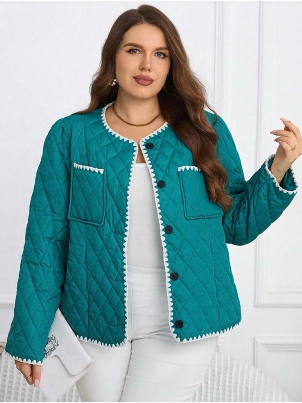 Talbots plus-size women's quilted jacket 2X